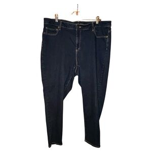 Michael Kors Womens Izzy Skinny Jeans Dark Wash Stretch Denim Size 20W